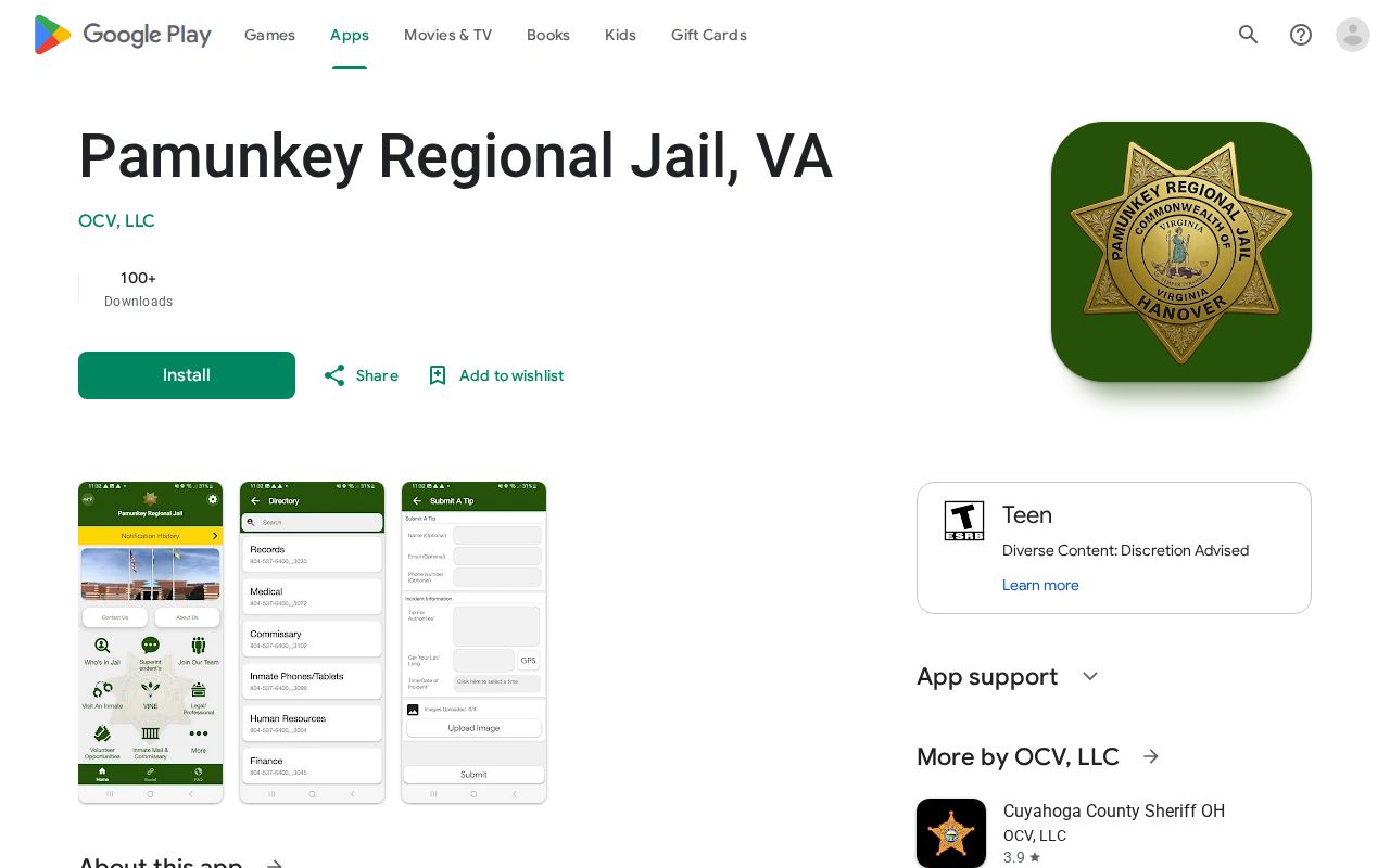 New Kent County active warrants reference, Pamunkey Regional Jail public safety app listing