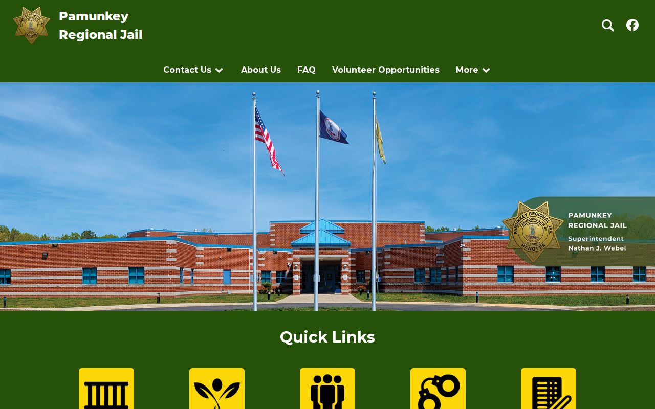 New Kent County active warrant reference, Pamunkey Regional Jail facility information